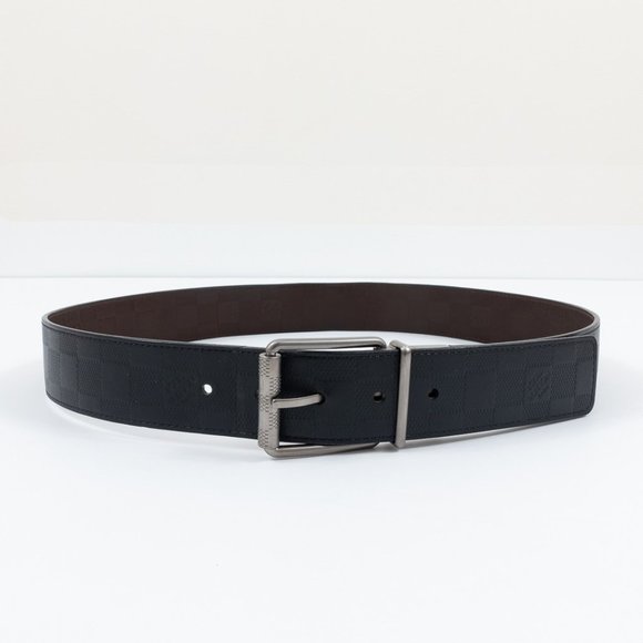 Louis Vuitton - Damier LV 40mm Reversible Belt - Leather - Grey - Size: 100 cm - Luxury